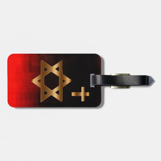 Ster van David Bagagelabel (Achterkant horizontaal)