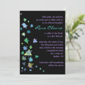 Ster van David Bar Bat Mitzvah Uitnodiging (Staand voorkant)