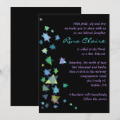 Ster van David Bar Bat Mitzvah Uitnodiging (Voorkant / Achterkant)