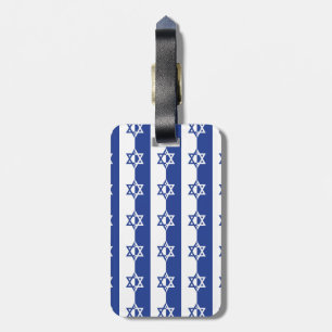 Ster van David Bar Mitzvah blauw en wit gebruik Bagagelabel