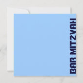 Ster van David Bar Mitzvah - blauw & wit Kaart (Achterkant)