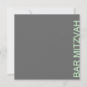 Ster van David Bar Mitzvah Green & Grey 2 Kaart (Achterkant)