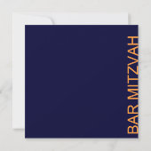 Ster van David Bar Mitzvah Oranje & Blue Kaart (Achterkant)