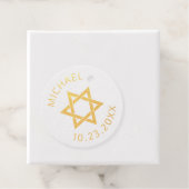 Ster van David Bar of Bat Mitzvah REAL FOLIE Bedankjes Labels (Met doos)