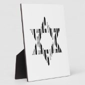 STER VAN DAVID BARCODE Jodendom Patroon Ontwerp Fotoplaat (Zijkant)