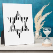 STER VAN DAVID BARCODE Jodendom Patroon Ontwerp Fotoplaat (Zijkant)