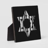 STER VAN DAVID BARCODE Jodendom Patroon Ontwerp Fotoplaat (Voorkant)