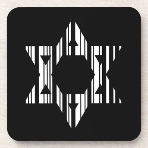 STER VAN DAVID BARCODE Jodendom Patroonontwerp Bier Onderzetter
