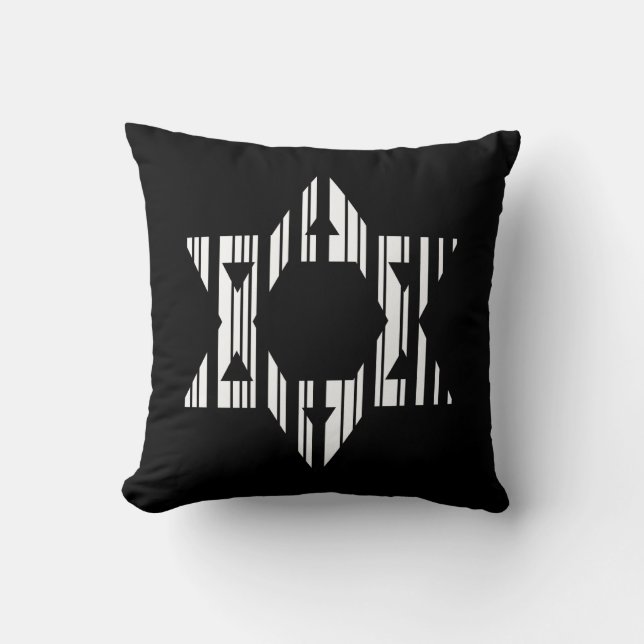STER VAN DAVID BARCODE Jodendom Patroonontwerp Kussen (Voorkant)