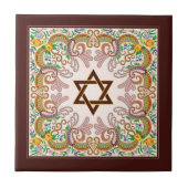 Ster van David  Baroque Jewish Art Tegeltje (Voorkant)