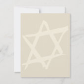 Ster van David Bat Mitzvah Reply Invitation RSVP Kaartje (Achterkant)