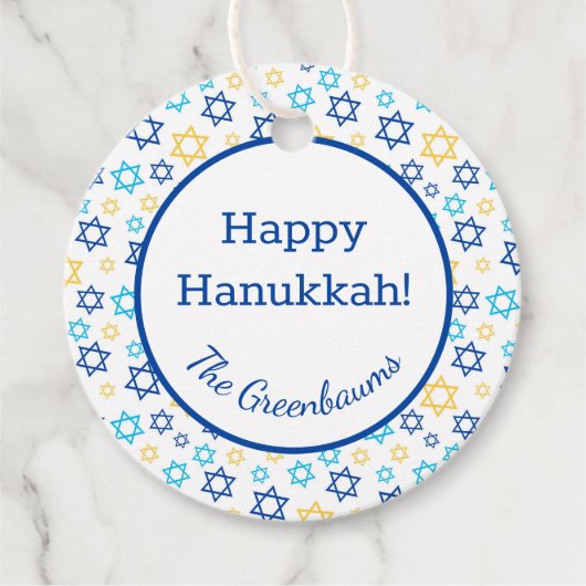 Ster van David Bedankjes Labels (Voorkant)