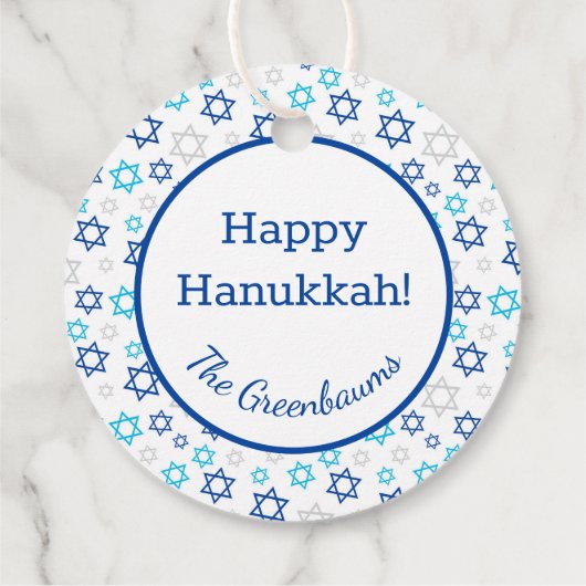 Ster van David Bedankjes Labels (Achterkant)