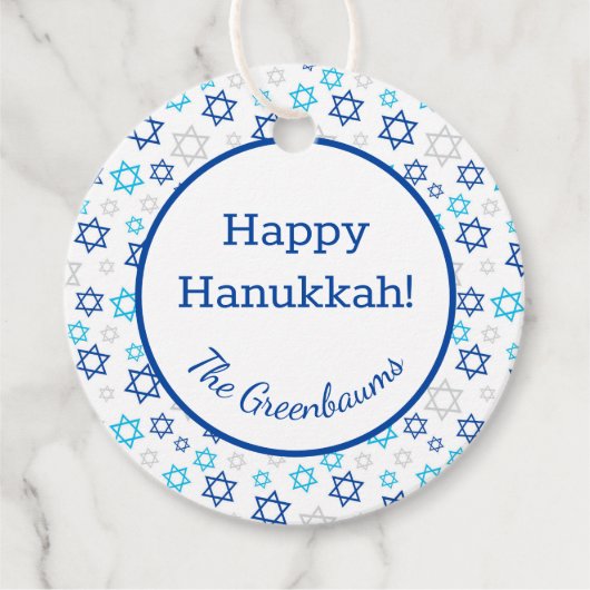 Ster van David Bedankjes Labels (Voorkant)