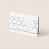 Ster van David Bedankt Opmerking Elegant Modern Ge Folie Kaarten (Voorkant)