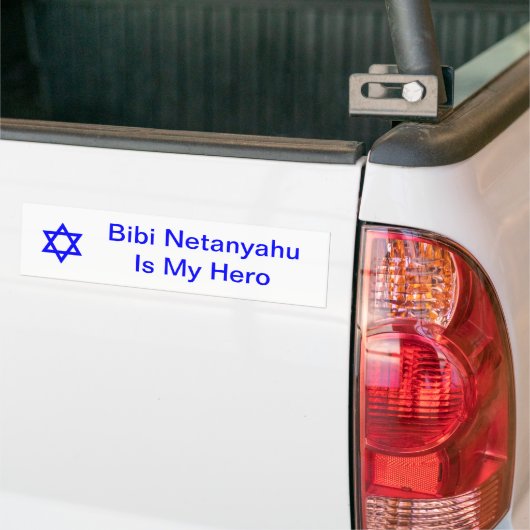 Ster van David, Bibi Netanyahu is mijn Hero Bumpersticker (Op Truck)