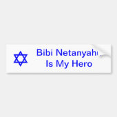 Ster van David, Bibi Netanyahu is mijn Hero Bumpersticker (Voorkant)