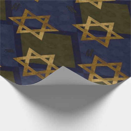 Ster van David Blue Cadeaupapier (Hoek)