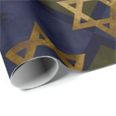 Ster van David Blue Cadeaupapier (Rol Hoek)