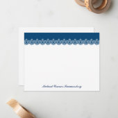 Ster van David Blue Dank je Notitiekaartje (Voorkant / Achterkant in situ)