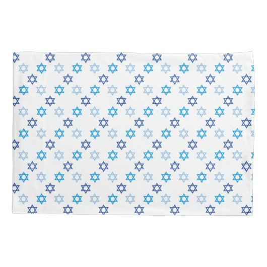 Ster van David Blue en White Holiday Kussensloop (Achterkant)