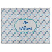 Ster van David Blue en White Snijplank (Voorkant)