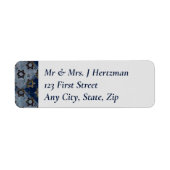 Ster van David Blue Gray Bar Mitzvah Mazel Tov Etiket (Voorkant)