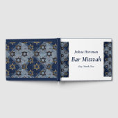 Ster van David Blue Gray Bar Mitzvah Mazel Tov Gastenboek (Volledig)