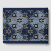 Ster van David Blue Gray Bar Mitzvah Mazel Tov Gastenboek (Achterkant)