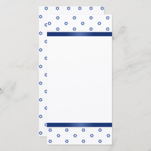 Ster van David Blue White Bedankkaart (Voorkant / Achterkant)