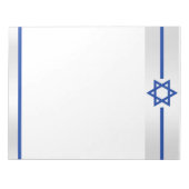  ster van David Blue White Satin Notitieblok (Voorkant)