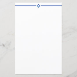 Ster van David Blue White Stationery Letterhead