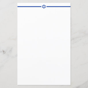 Ster van David Blue White Stationery Letterhead