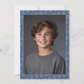 Ster van David B'nai Bat Bar Mitzvah Aangepaste Fo Kaart (Achterkant)