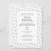 Ster van David B'nai Bat Bar Mitzvah Aangepaste Fo Kaart (Voorkant)