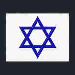 Ster van David Briefkaart<br><div class="desc">Ster van David - Beschikbaar in Blauw of Goud. U kunt uw eigen woorden,  afbeeldingen toevoegen en/of de achtergrondkleur wijzigen met de geweldige aanpassingsgereedschappen van Zazzle. Dit afbeelding is ook beschikbaar op tientallen andere producten.</div>