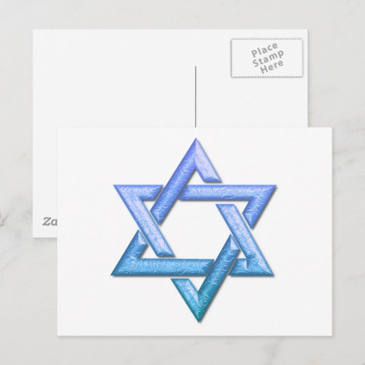 Ster van David Briefkaarten (Voorkant / Achterkant)