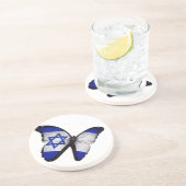 Ster van David Butterfly Zandsteen Onderzetter (Zijkant)