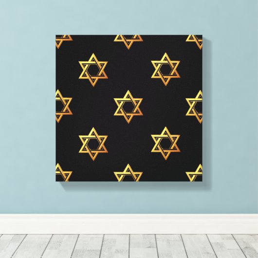 Ster van David Canvas Afdruk (Insitu (Houten vloer))