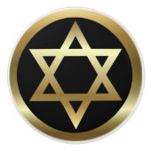 Ster van David Ceramic Knob Keramische Knop (Voorkant)