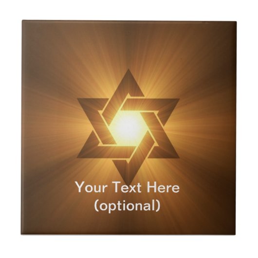 Ster van David Ceramic Tile Tegeltje (Voorkant)