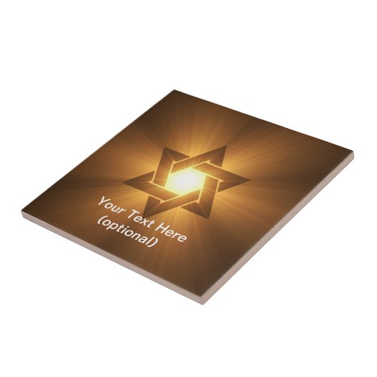 Ster van David Ceramic Tile Tegeltje (Zijkant)