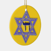 Ster van David Chai Jewish ornament (Rechts)