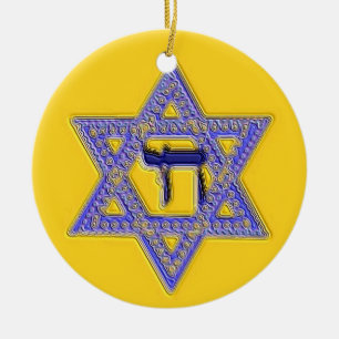 Ster van David Chai Jewish ornament