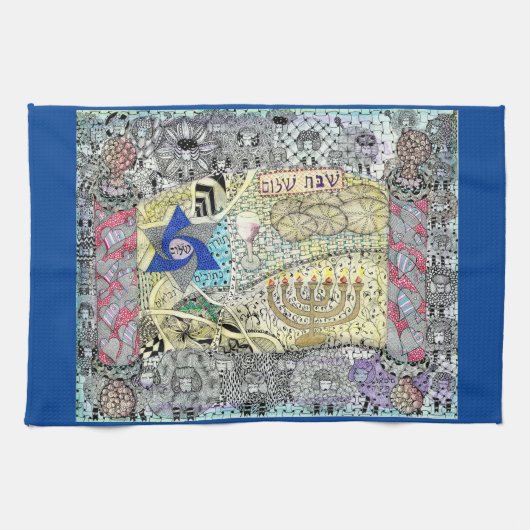 Ster van David Challah Hoesje Theedoek (Horizontaal)