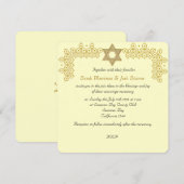 Ster van David chuppah Joodse bruiloft Kaart (Voorkant / Achterkant)