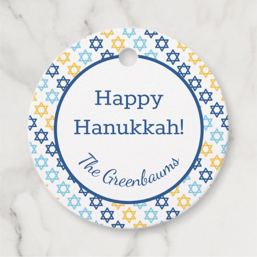 Ster van David Classic Bedankjes Labels (Voorkant)