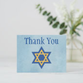 Ster van David Dank je Briefkaart (Staand voorkant)