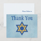 Ster van David Dank je Briefkaart (Voorkant / Achterkant)