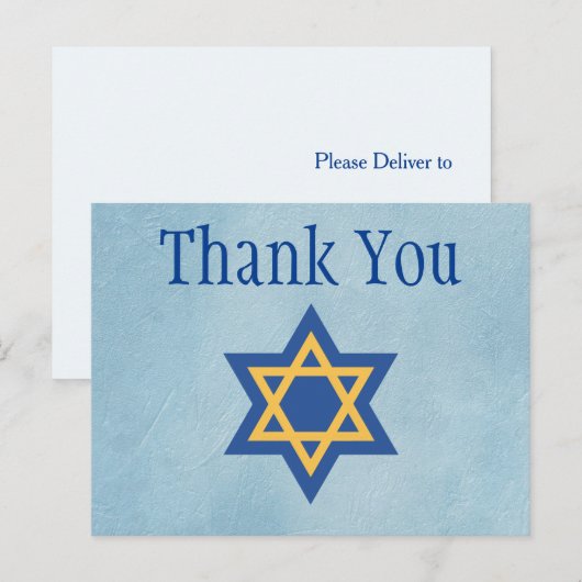 Ster van David Dank je Briefkaart (Voorkant / Achterkant)